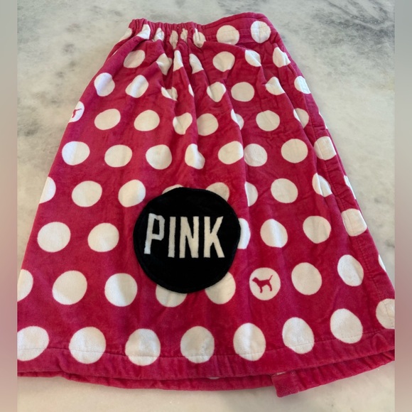 Victoria's Secret Other - Victoria Secret Pink Polka Dot Towel Wrap